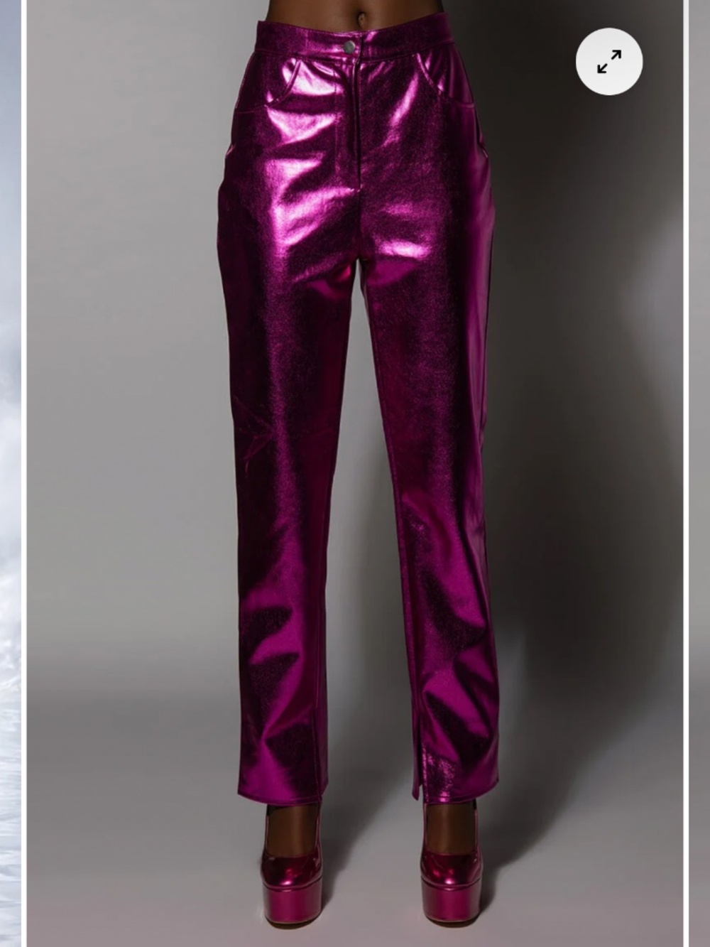NEW VIBRATION METALLIC TROUSER Fuchsia